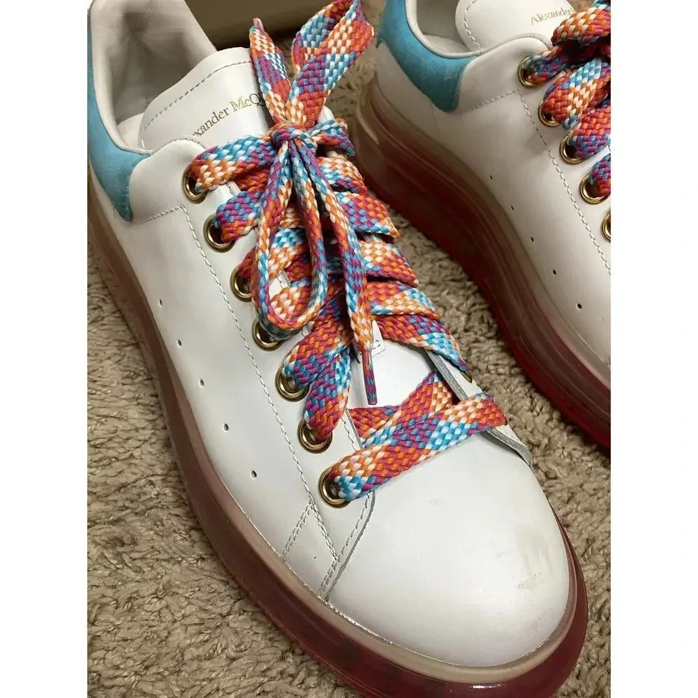 Limited Edition Alexander McOueen Larry Sneakers - size 41 white with pink sole